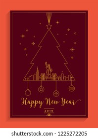 New York City New Year Card Design Template