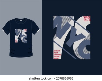 New York City,Brooklyn typography design, t-shirt graphics, vectors
