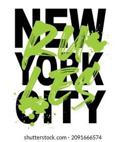 new york city,for t-shirt slogan