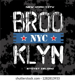 NEW YORK CITY/NYC stock vector illustration vintage/T shirt typography design graphic/shirt print