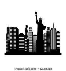 new york cityscape icon vector illustration design