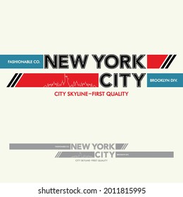 new york city,slogan graphic typography design for prints,illustration art