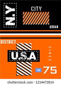 NEW YORK CITY/stock vector illustration/t shirt design typography/shirt print grphic