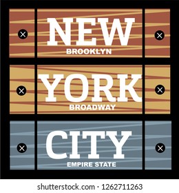 NEW YORK CITY/stock vector illustration/t shirt design graphic typography/shirt print