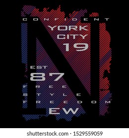 new york city,tee,premium,typography,graphic t shirt for print vector illustration design