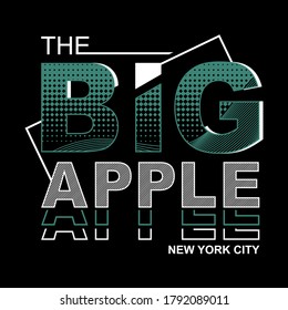 New York City.Vintage and typography design in vector illustration.clothing,apparel and other uses.Abstract design with the grunge and denim style. Vector print, typography, poster. Global swatches.
