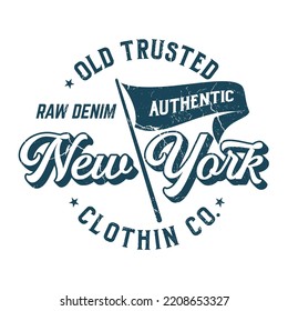 New York Clothing Co. - Tee Design For Printing. Good for poster, wallpaper, t-shirt, gift.