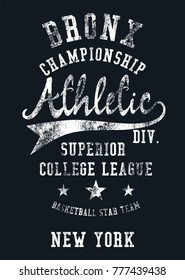 New York College Athletic Academy graphic design vector art