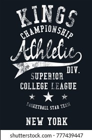 New York College Athletic Academy graphic design vector art