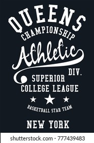 New York College Athletic Academy graphic design vector art