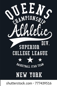 New York College Athletic Academy graphic design vector art