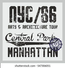 New york college basketball sports style graphic design vector art