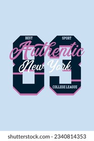 new york college league,t-shirt design fashion vector