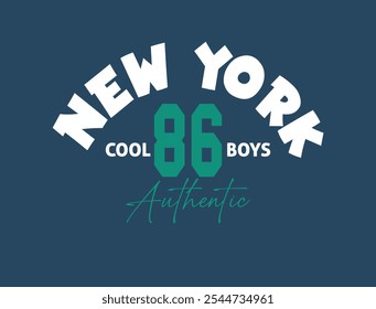 New York college slogan vector illustration for t-shirt and other uses