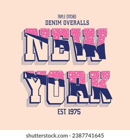 new York college text for women's vibes, girls theme, text print, slogan print, varsity print, use this print for tee, sweat, tops, woven and jersey apparel