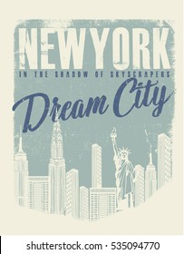 new york college  t-shirt typography design.