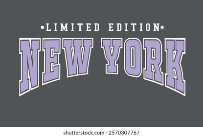 New York college varsity slogan vector illustration for t-shirt and other uses