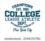 New York college vector label and print design for t-shirt Basketball graphic College Brooklyn typography Vector