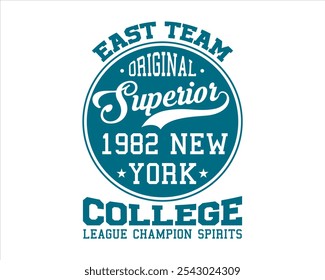 New York college vector label and print design for t-shirt Basketball graphic College Brooklyn typography Vector illustration