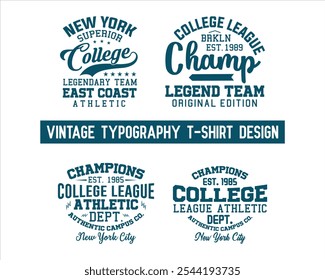 New York college vector label and print design for t-shirt Basketball graphic College Brooklyn typography Vector