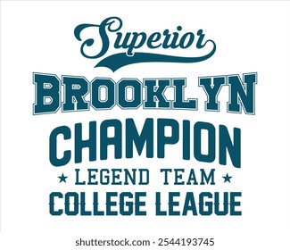 New York college vector label and print design for t-shirt Basketball graphic College Brooklyn typography Vector
