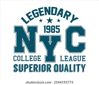 New York college vector label and print design for t-shirt Basketball graphic College Brooklyn typography Vector