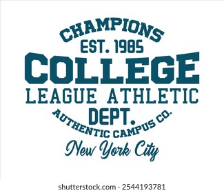 New York college vector label and print design for t-shirt Basketball graphic College Brooklyn typography Vector