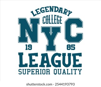 New York college vector label and print design for t-shirt Basketball graphic College Brooklyn typography Vector