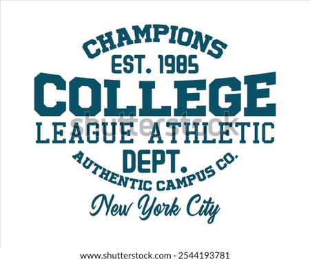 New York college vector label and print design for t-shirt Basketball graphic College Brooklyn typography Vector