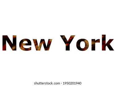 New York. Colorful typography text banner. Vector the word New York