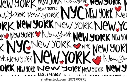 New York concept seamless repeating pattern texture background design