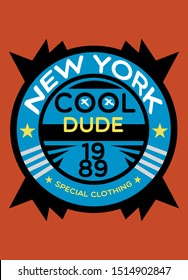 new york cool dude,t-shirt design fashion vector illustration
