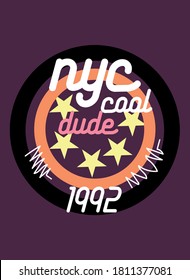 new york cool dude,t-shirt design fashion vector 