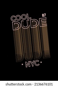 new york cool dude,t-shirt design fashion vector concept print poster