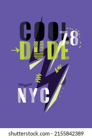 new york cool dude,t-shirt design fashion vector