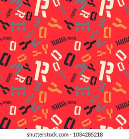 New York creative pattern. Digital design for print, fabric, fashion or presentation.