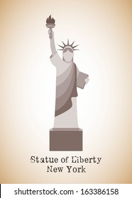 new york design over bronze background vector illustration