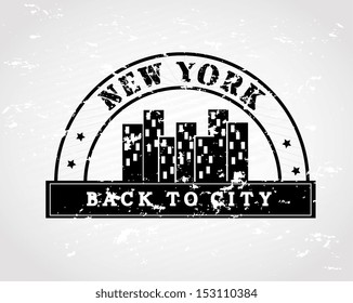 new york  design over gray background vector illustration