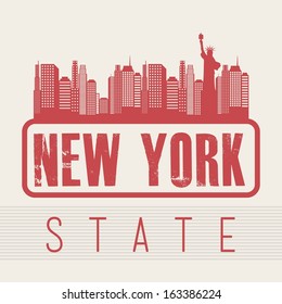 new york design over pink background vector illustration