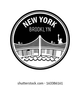new york design over white background vector illustration