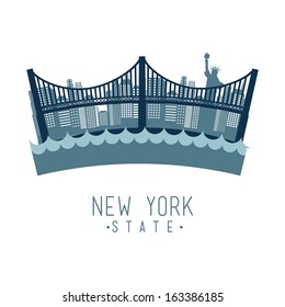 new york design over white background vector illustration