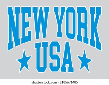 new york design vector varsity sport fashion write usa typography t-shirt