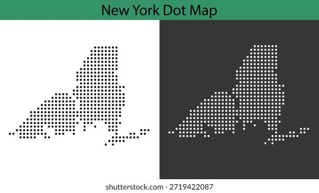 New York dot maps vector illustration
