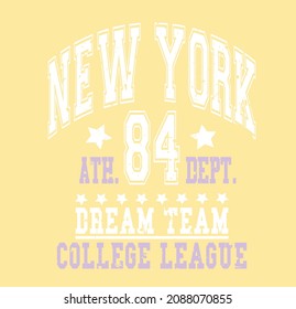 New York Dream Team slogan vector illustration for t-shirt and other uses