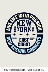 new york east coast badge,t-shirt design fashion vector