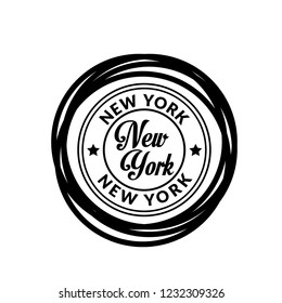 New york emblem, label, badge,sticker. New york package label. vintage stamp. designed for New york product