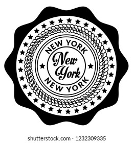 New york emblem, label, badge,sticker. New york package label. vintage stamp. designed for New york product