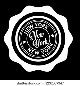New york emblem, label, badge,sticker. New york package label. vintage stamp. designed for New york product