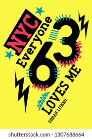 new york every one loves me,t-shirt design vector illustration