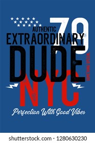 new york extraordinary dude,t-shirt design